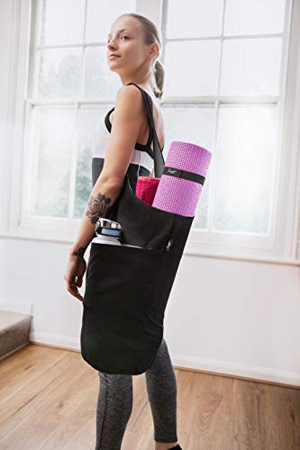 Zenifit Black Yoga Mat Tote with Pockets
