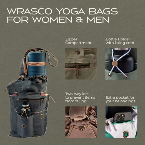 Large Canvas Yoga Mat Bag for Men & Women