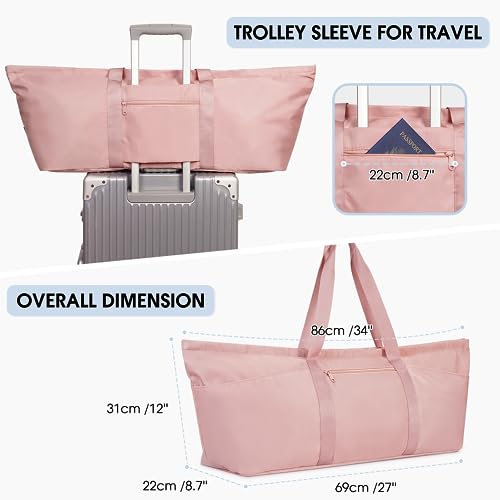 Spacious Yoga Mat Bag with Shoe Compartment - Pink