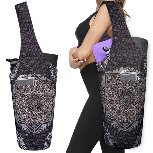 Mandala Yoga Mat Tote with Pockets