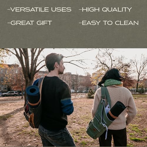 Large Canvas Yoga Mat Bag for Men & Women
