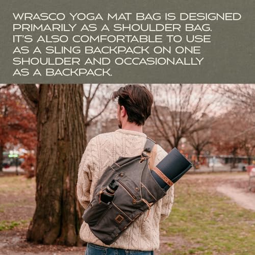 Large Canvas Yoga Mat Bag for Men & Women