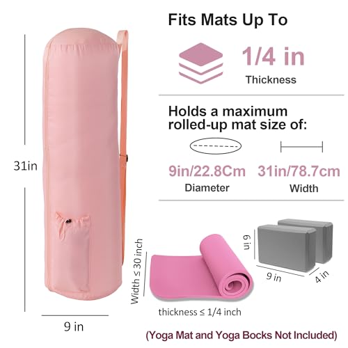 HOMBYS Yoga Mat Carrier Bag with Adjustable Strap