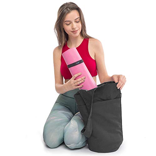 Zenifit Black Yoga Mat Tote with Pockets
