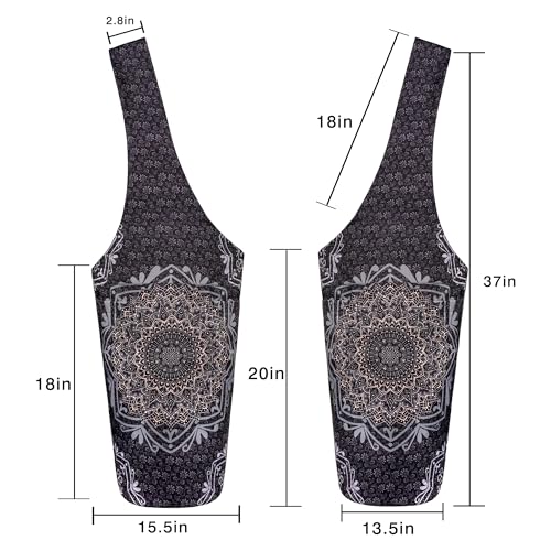 Mandala Yoga Mat Tote with Pockets
