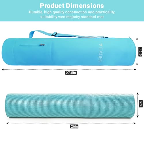 Canvas Yoga Mat Bag with Storage Pockets