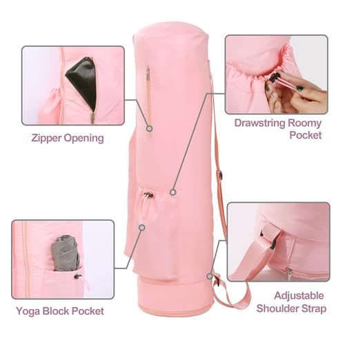 HOMBYS Yoga Mat Carrier Bag with Adjustable Strap
