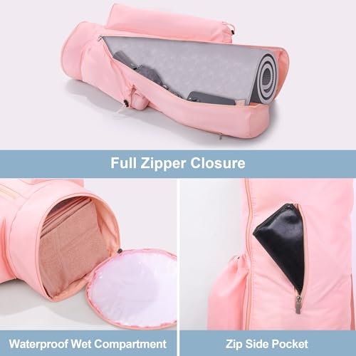 HOMBYS Yoga Mat Carrier Bag with Adjustable Strap