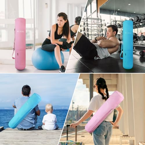 Canvas Yoga Mat Bag with Storage Pockets