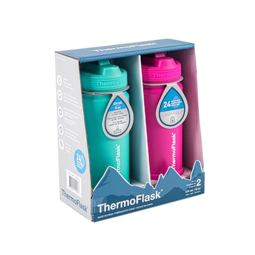 ThermoFlask 16 oz Insulated Water Bottle Set
