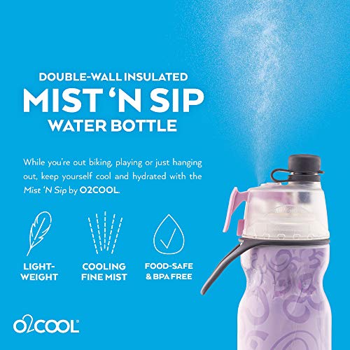 O2COOL 20oz Mist 'N Sip Water Bottle