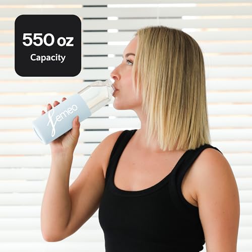 Femeo® Eco-Friendly 18oz Glass Water Bottle