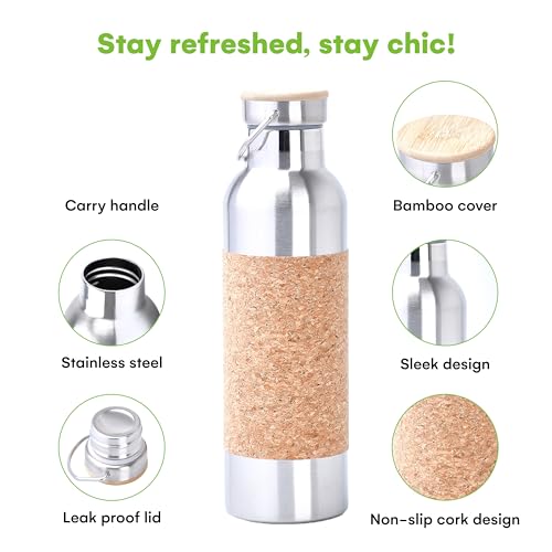 SteadyDoggie 25oz Insulated Yoga Water Bottle