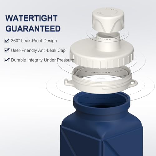 Silicone Foldable Water Bottle - 610ml Dark Blue