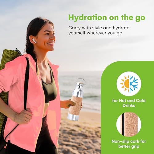 SteadyDoggie 25oz Insulated Yoga Water Bottle