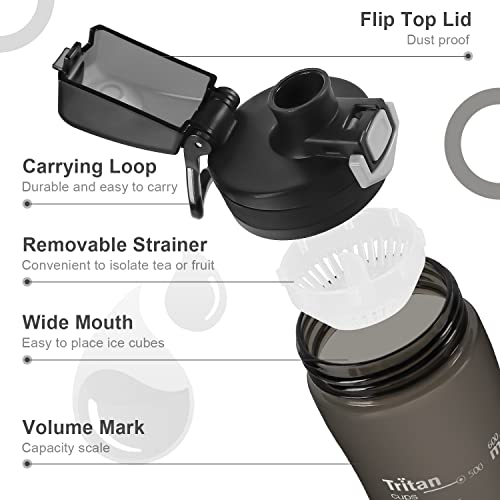 Leak-Proof 20 Oz BPA-Free Yoga Water Bottle