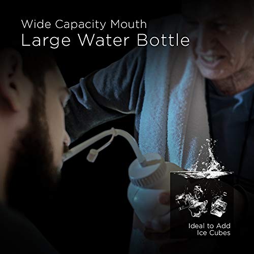 Squeezable BPA-Free Water Bottle with Long Straw