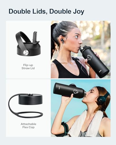 BUZIO Stainless Steel Yoga Water Bottle Set