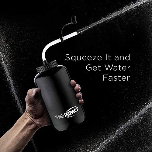 Squeezable BPA-Free Water Bottle with Long Straw