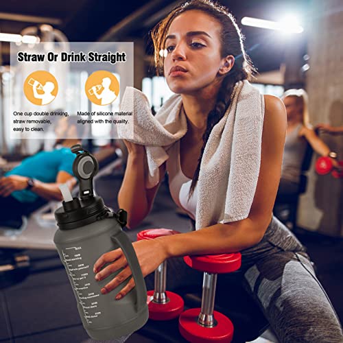 Collapsible 2L Water Bottle with Straw for Yoga