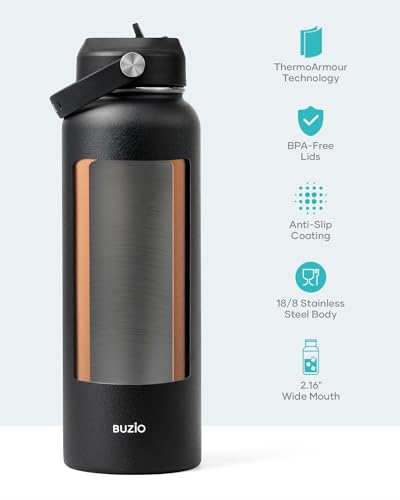 BUZIO Stainless Steel Yoga Water Bottle Set