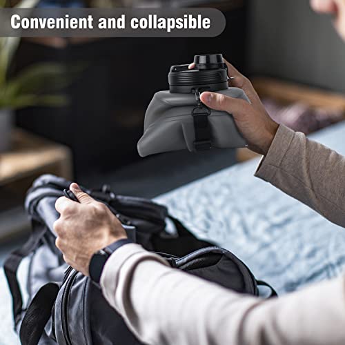Collapsible 2L Water Bottle with Straw for Yoga