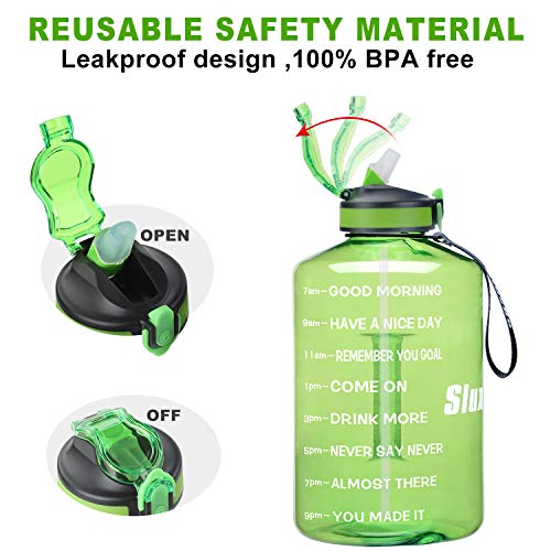 BPA Free 128oz Sports Water Bottle with Straw