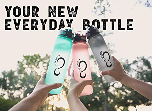 34oz Infuser Water Bottle with Time Marker