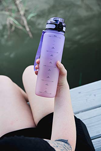 34oz Infuser Water Bottle with Time Marker