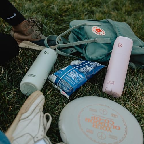 Light Pink Insulated Water Bottle with Straw 24oz