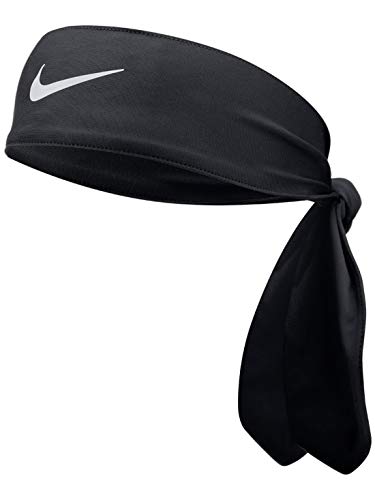NIKE Dri-Fit Fury Sweat-Wicking Head Tie - Black