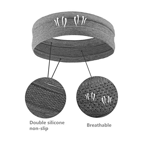 QiShang 6-Pack Non-Slip Workout Headbands for Yoga