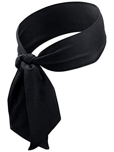 NIKE Dri-Fit Fury Sweat-Wicking Head Tie - Black