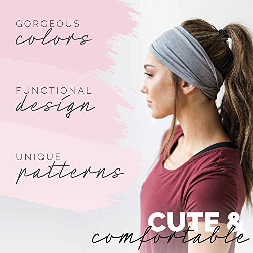 Maven Thread Women's No-Slip Yoga Headband 4-Pack
