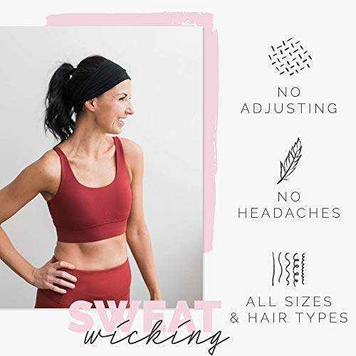 Maven Thread Women's No-Slip Yoga Headband 4-Pack