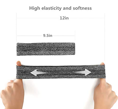 QiShang 6-Pack Non-Slip Workout Headbands for Yoga
