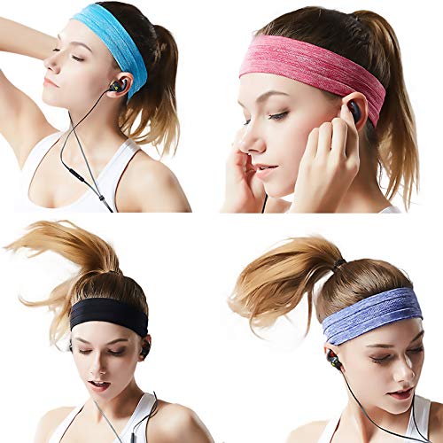 QiShang 6-Pack Non-Slip Workout Headbands for Yoga