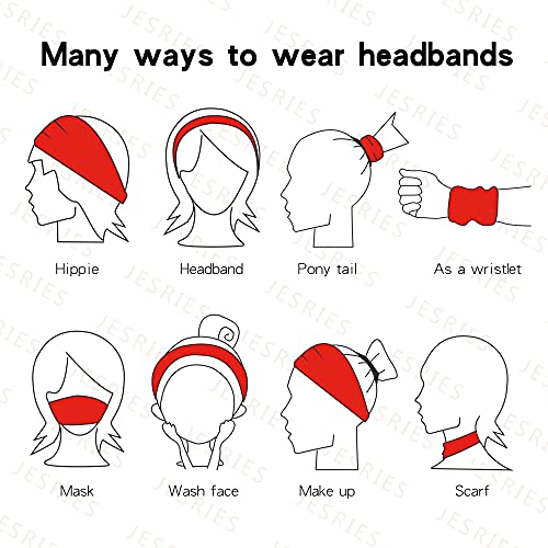 Jesries Non-Slip Yoga Sweatbands for Active Women