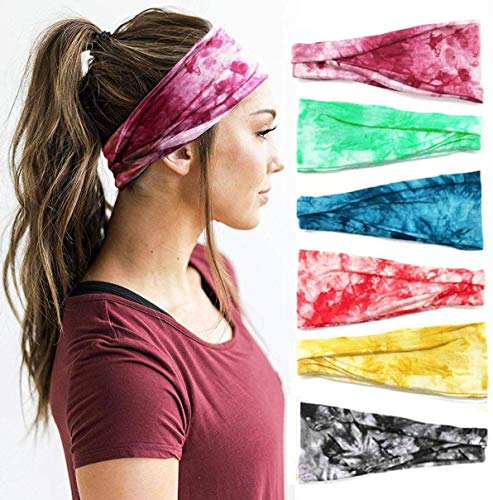 Cute Tie Dye Yoga Headbands for Women