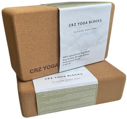 Premium Eco-Friendly Cork Yoga Blocks - 2 Pack