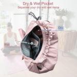 Pink Yoga Mat Bag with Shoe and Wet Pockets