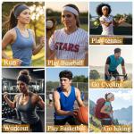 16 Pack Non-Slip Soft Yoga Headbands for Women