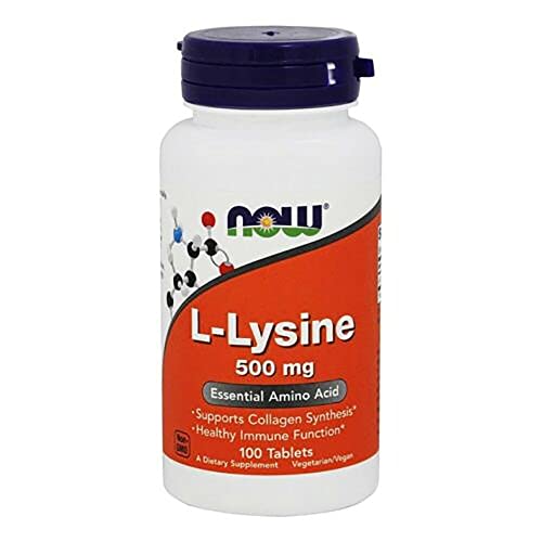 NOW Supplements, L-Lysine (L-Lysine Hydrochloride) 500 mg, Amino Acid, 100 Count(Pack of 1)