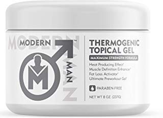 Modern Man Thermogenic Fat Burning Cream - Belly Fat Burner for Men - Skin Tightening Sweat Enhancer Gel | Burn Stomach Fat for Defined Six Pack Abs & Steel Physique | Bodybuilding Weight Loss