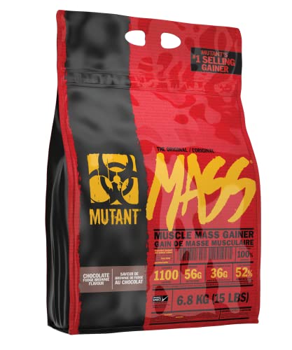 Mutant Mass Weight Gainer Protein Powder – Build Muscle Size and Strength with 1100 Calories (Chocolate Fudge Brownie, 15 Pound (Pack of 1))