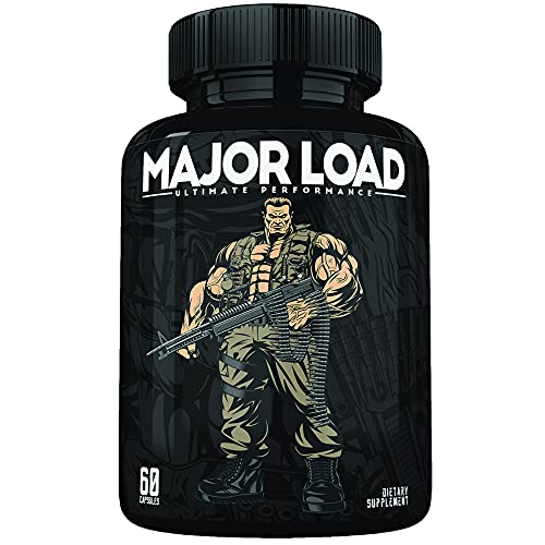 Major Load Testosterone Booster for Men - Male Enhancement Pills - Tongkat Ali Mens Supplement - w/ Horny Goat Weed, Maca Root, & Tribulus Terrestris - Energy, Stamina, Libido - 60 Capsules