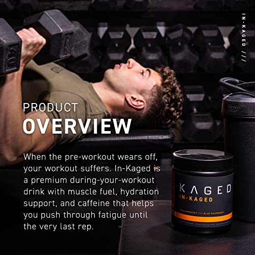 Intra workout BCAA Powder, Kaged Muscle IN-KAGED Intra Workout Drink, Amino Energy Drink for Weights & Cardio; Intra Workout Powder to Boost Performance & Endurance While You Exercise; Watermelon