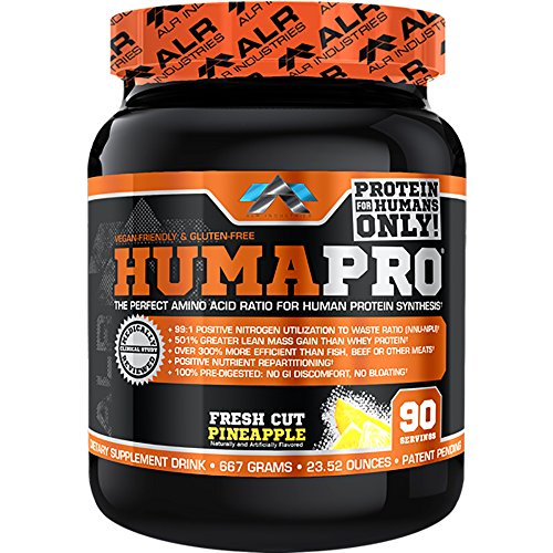 ALR Industries Humapro,  Protein Matrix Formulated for Humans, Waste Less. Gain Lean Muscle, Fresh Cut Pineapple, 667 Grams
