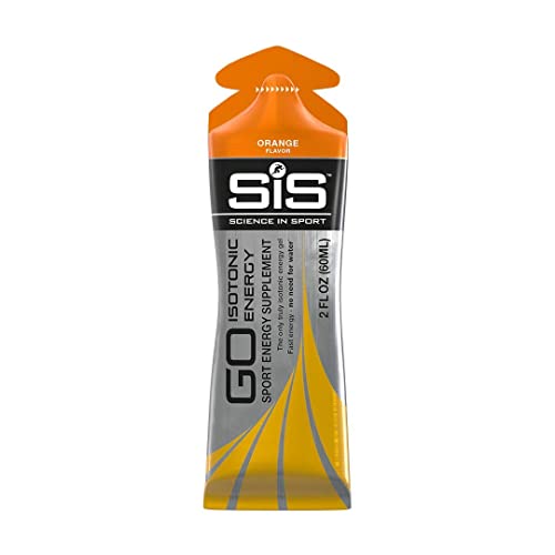 SIS Isotonic Energy Gels, 22g Fast Acting Carbohydrates, Endurance Sport Nutrition for All Athletes, Energy Gels for Cycling Running and Triathlon, Orange - 2 oz - 6 Pack