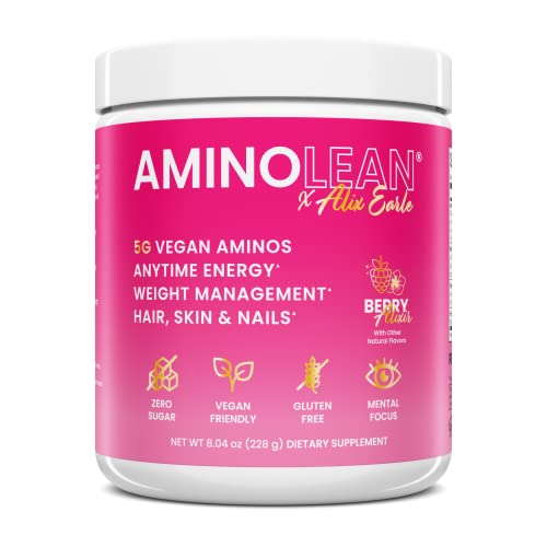 RSP NUTRITION AminoLean x Alix Earle Berry Alixir - Pre Workout Powder, Clean Energy with No Jitters, Tingles, or Crash, Added Biotin for Hair, Skin, Nails, 30 Servings